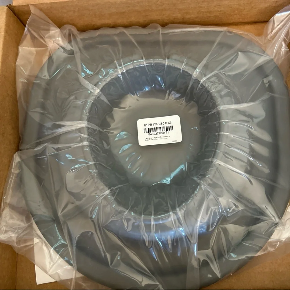Weather Tech 8 Oz Single Low Pet Feeding Bowl DarkGrey/stainless Steel Brand New